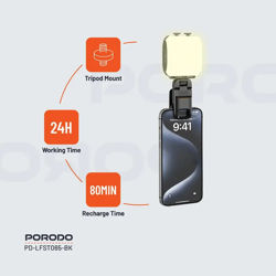 Picture of Porodo Lifestyle Portable Pocket Adjustable Rgb Fill Light 360°