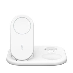 Picture of Belkin BoostCharge Qi2 3-in-1 Magnetic 15 W Wireless Charger - White