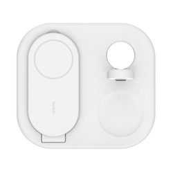 Picture of Belkin BoostCharge Qi2 3-in-1 Magnetic 15 W Wireless Charger - White