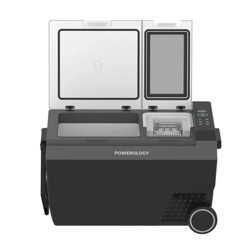 Picture of Powerology 90W Portable Car Refrigerator with Ice Maker and Wheel