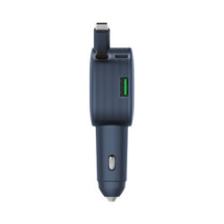 Picture of MOMAX 1-MOVE+ 60W 2-PORT CAR CHARGER WITH BUILT-IN RETRACTABLE CABLE