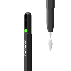 Picture of MOMAX MAG LINK POP MAGNETIC CHARGING ACTIVE STYLUS PEN GREY (Color: BLACK)_TP10D1