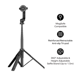 Picture of MOMAX 1-SNAP POLE MAGNETIC SELFIE STICK (Color: BLACK)_KM17D