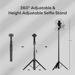 Picture of MOMAX 1-SNAP POLE MAGNETIC SELFIE STICK (Color: BLACK)_KM17D