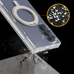Picture of Araree Araree Nukin 360 S MagSafe Qi2 Kickstand case for Samsung Galaxy Z Fold7 transparent