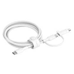 Picture of Belkin 2-IN-1 USB-C & LTG BRAIDED CABLE, PCR, 1.5M, BLK