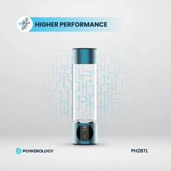 Picture of Powerology Hydrogen Water Bottle with OLED Display 260ml - Blue
