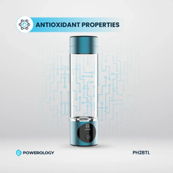 Picture of Powerology Hydrogen Water Bottle with OLED Display 260ml - Blue