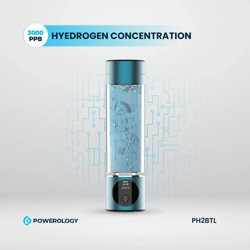 Picture of Powerology Hydrogen Water Bottle with OLED Display 260ml - Blue
