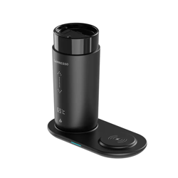 Picture of LePresso Travel Heated Mug 12oz with Wireless Charging Pad -
Black