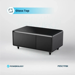 Picture of Powerology 93L Coffee Table Fridge with LED Touch Control Bluetooth Hifi Speaker Black