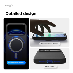 Picture of Elago MagLeather case iPhone17ProMax Black