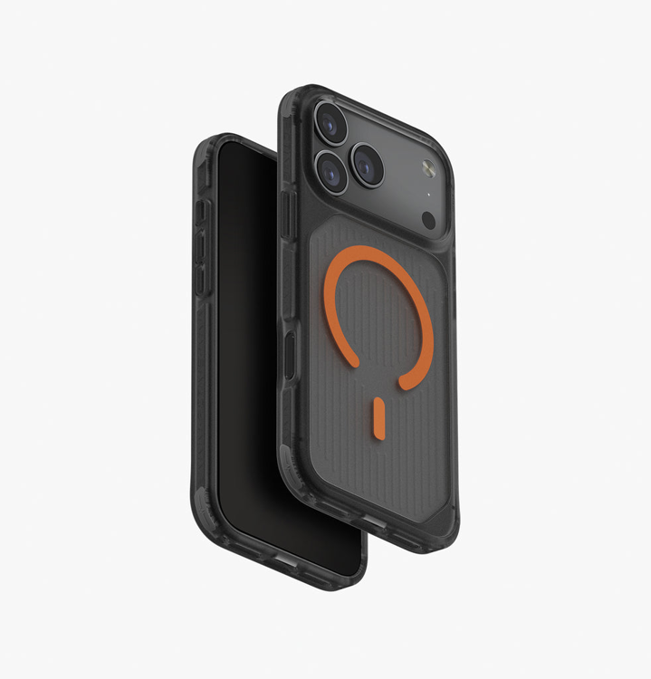 Picture of UNIQ HYBRID IPHONE 17 PRO MAX (2025) 6.9 MAGCLICK CHARGING COMBAT ACTIVE - FROST SMOKE/ORANGE 