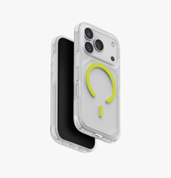 Picture of UNIQ HYBRID IPHONE 17 PRO (2025) 6.3 MAGCLICK CHARGING COMBAT ACTIVE - FROST CLEAR/LUME-LIME