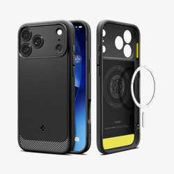 Picture of Spigen iPhone 17 Pro Max Rugged Armor MagFit Matte BLK