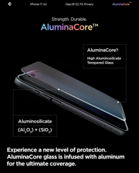 Picture of Spigen iPhone 17 Air Glas.tR EZ Fit Pro HD (Privacy)1P