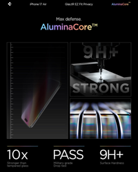 Picture of Spigen iPhone 17 Air Glas.tR EZ Fit Pro HD (Privacy)1P