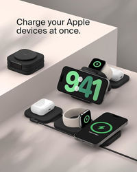 Picture of Belkin Boostcharge Pro Foldable Qi2-Certified Wireless Charger 3-In-1 Magnetic Charging Travel Pad 15W - Magsafe-Compatible Portable Charger