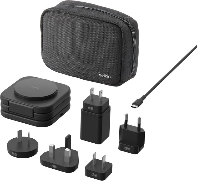 Picture of Belkin Boostcharge Pro Foldable Qi2-Certified Wireless Charger 3-In-1 Magnetic Charging Travel Pad 15W - Magsafe-Compatible Portable Charger